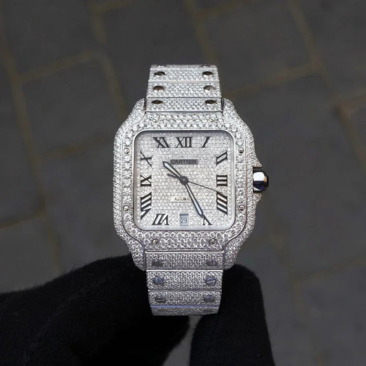 ICED OUT SQUARE MOISSANITE WATCH